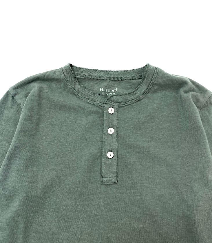 Henley Langarm T-Shirt - 0