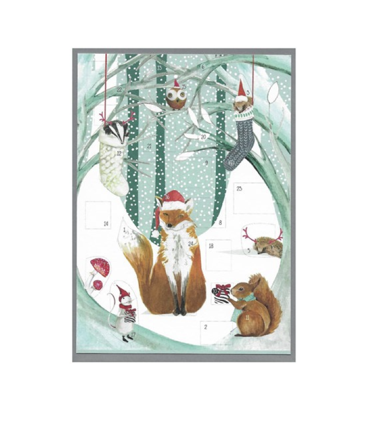 Adventskalender Karte Forest Animals