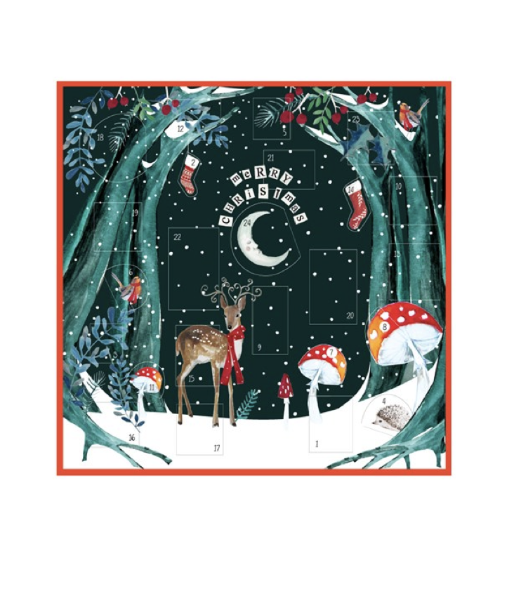 Advent Calendar Card Forest At Night