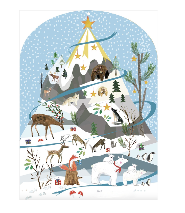 Advent Calendar Winter Animal Mountain