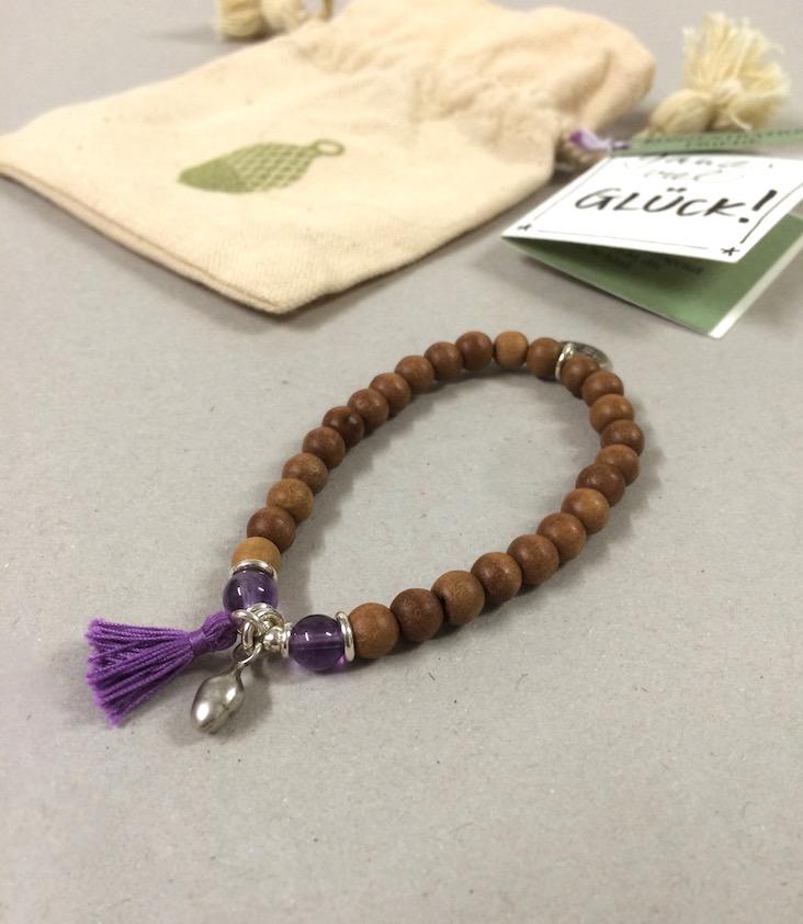 Bracelet Sandalwood Amethyst