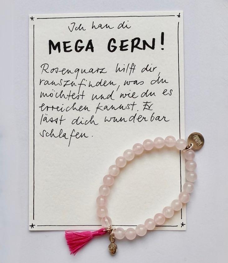 Bracelet Stones rose quartz