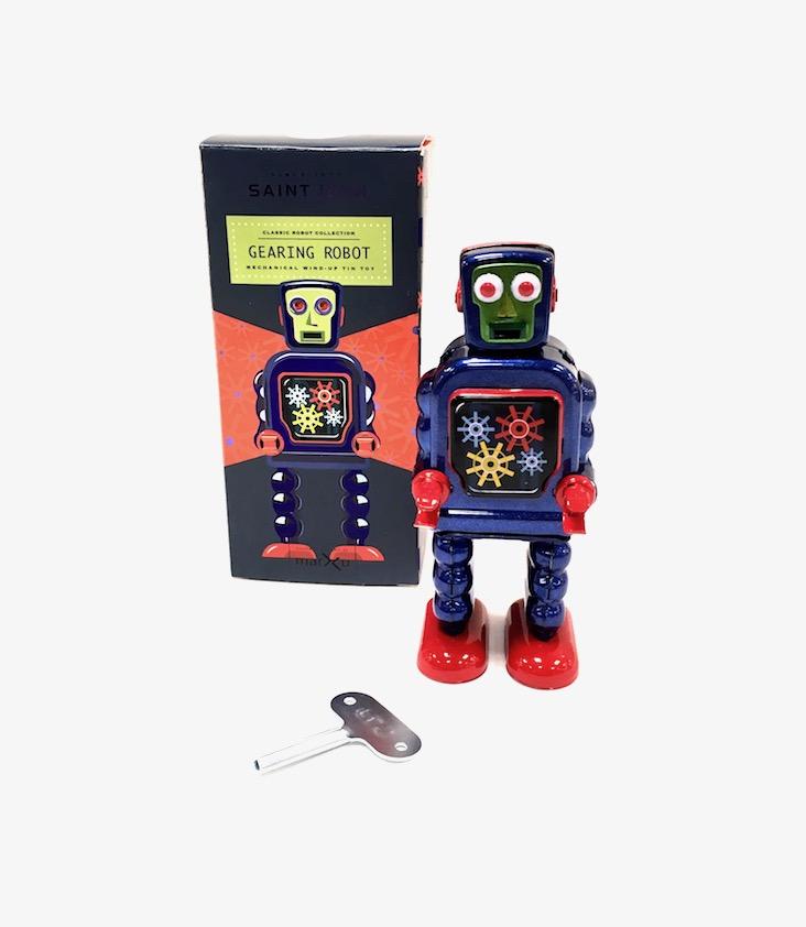 Mechanical Wind-Up Tin Toy Gearing