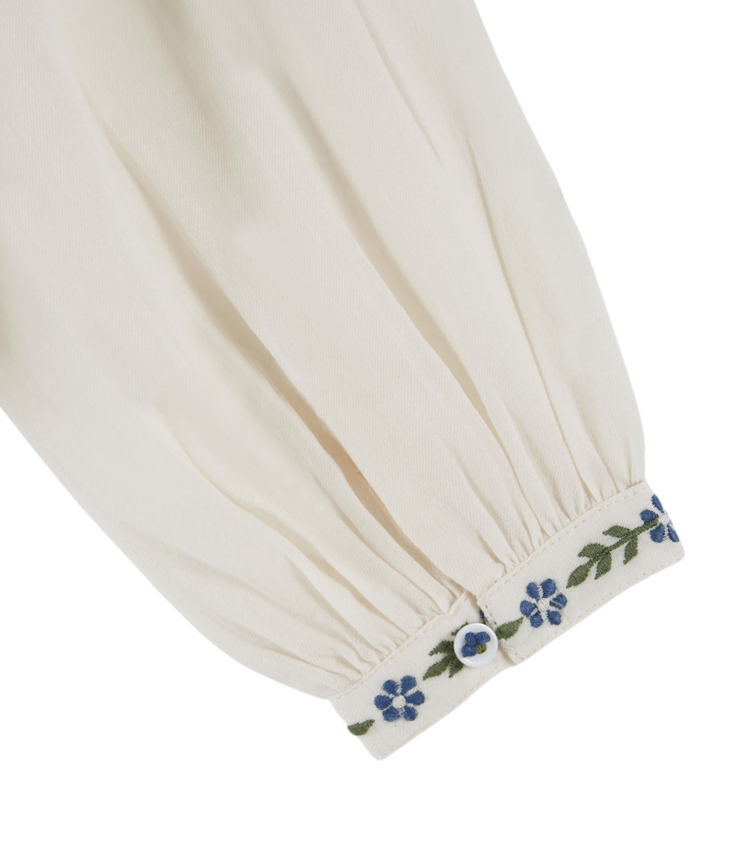 Bestickte Bluse - 0