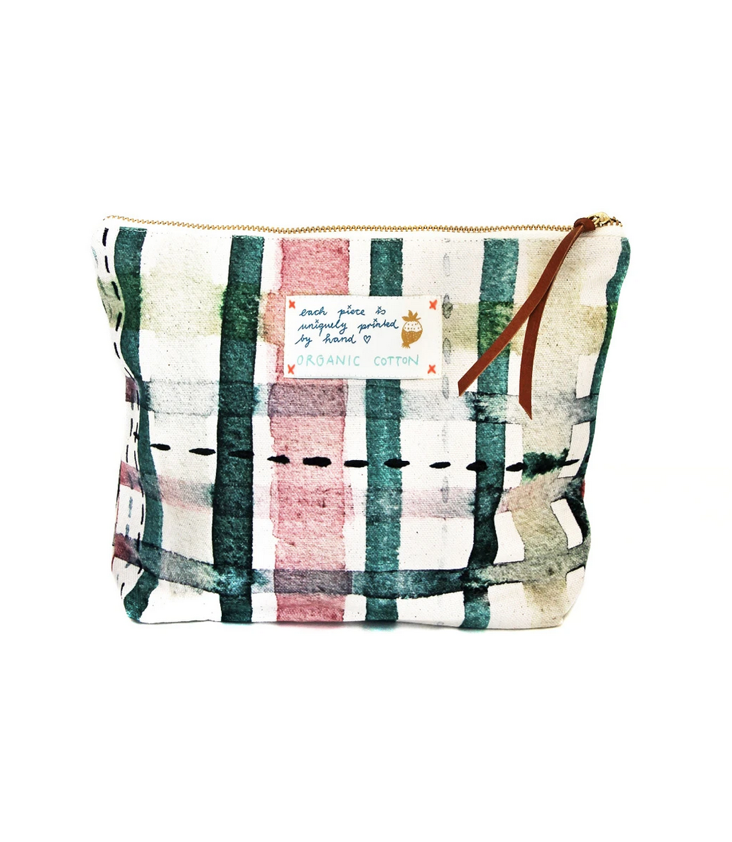 Pouch Toilet Bag Check Small