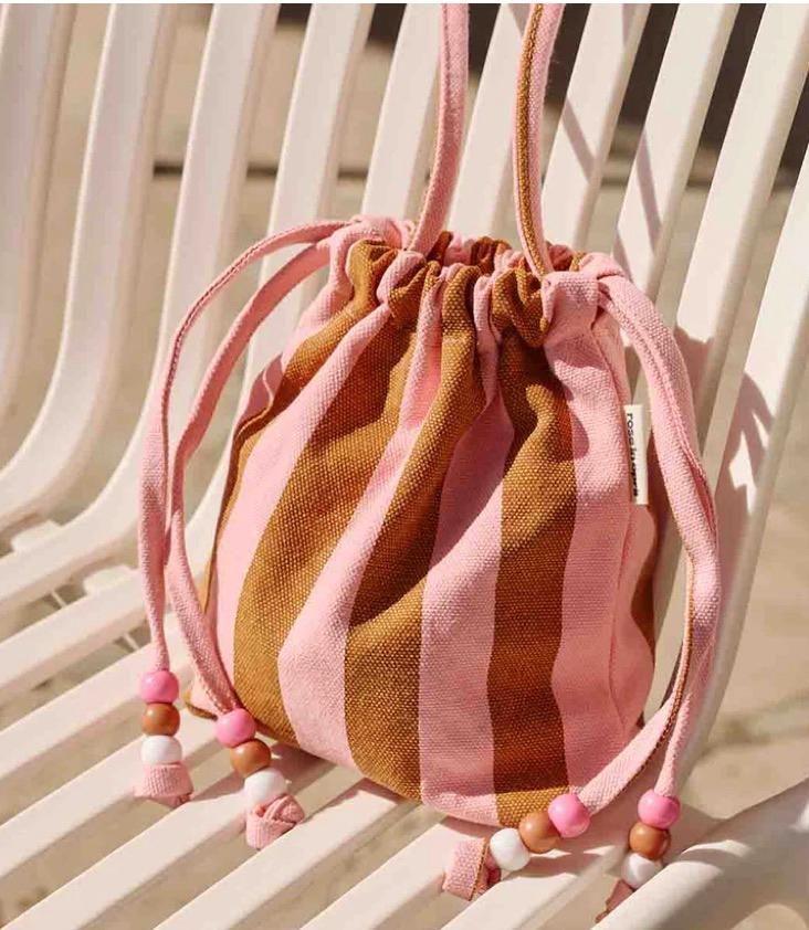 Billie Mini-Beuteltasche, gestreift - 1
