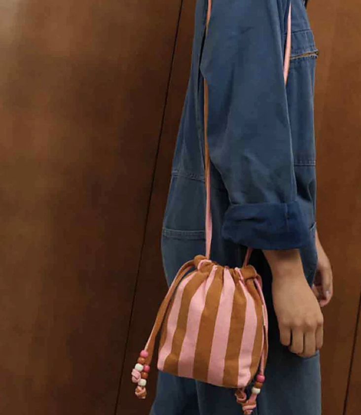 Billie Mini-Beuteltasche, gestreift - 2