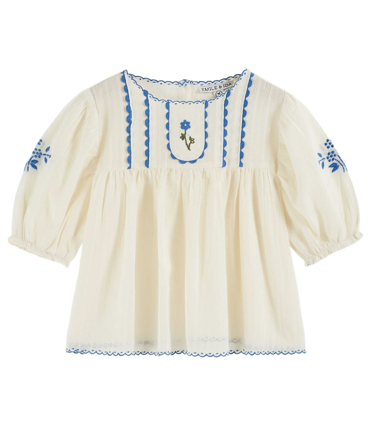 Bluse Bestickt