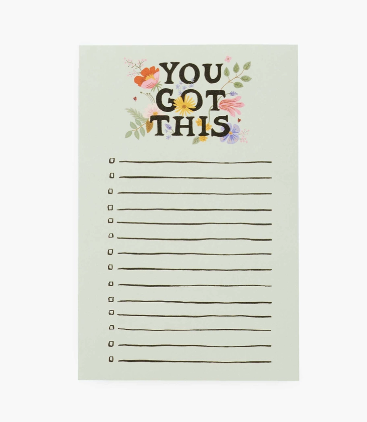 Checklist Notepad You Got This