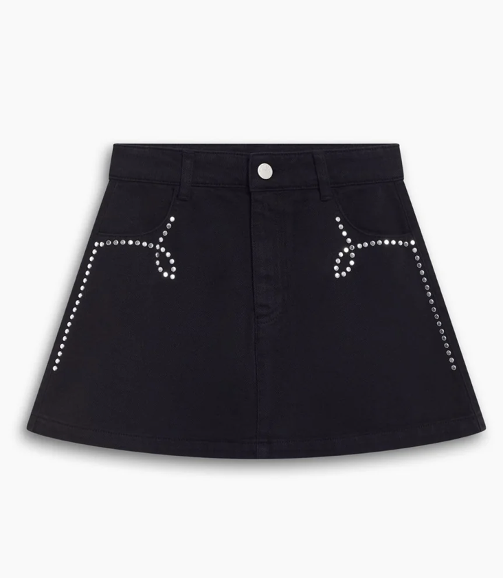 Denim Studded Skirt