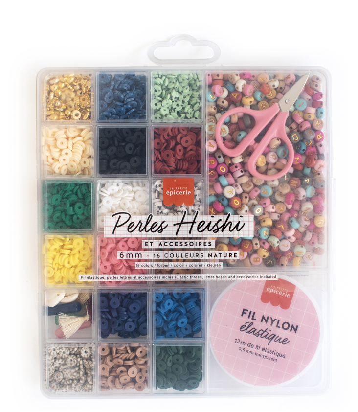 DIY Set Heishi Perlen Nature 6mm