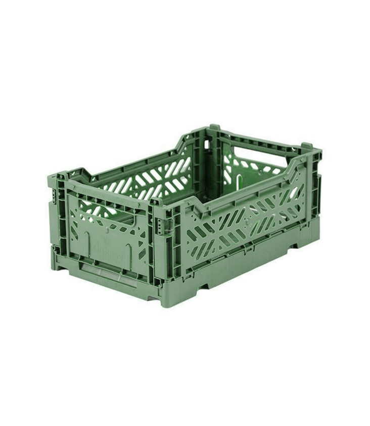 Folding crate small Almond Green