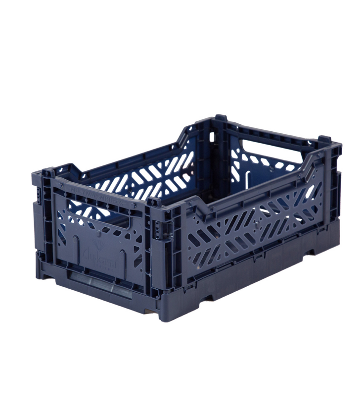 Folding crate small Navy