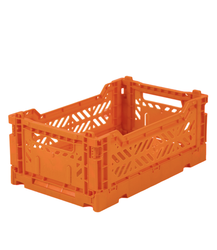 Folding crate small Orange
