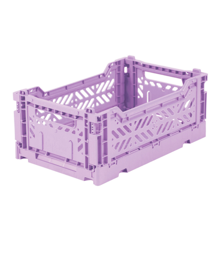 Folding crate small Orchid