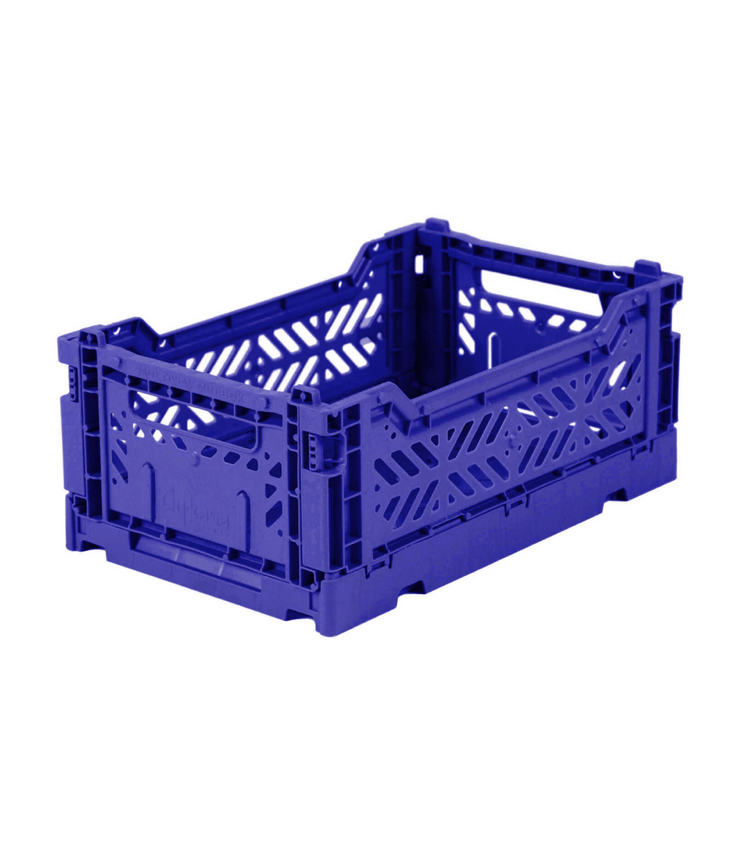 Folding crate small Sax Blue