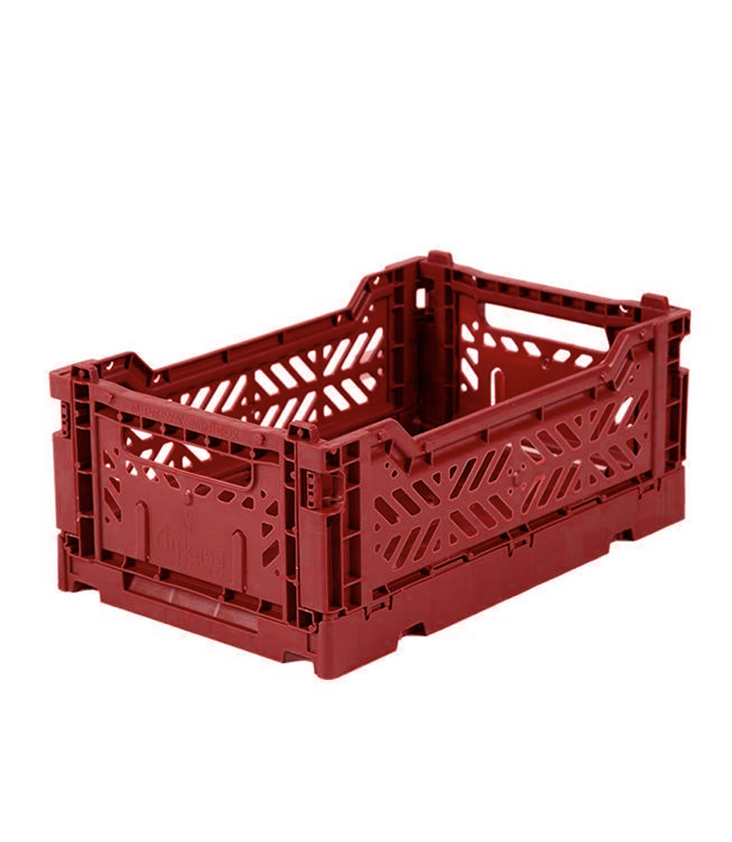 Folding crate small Tile Red