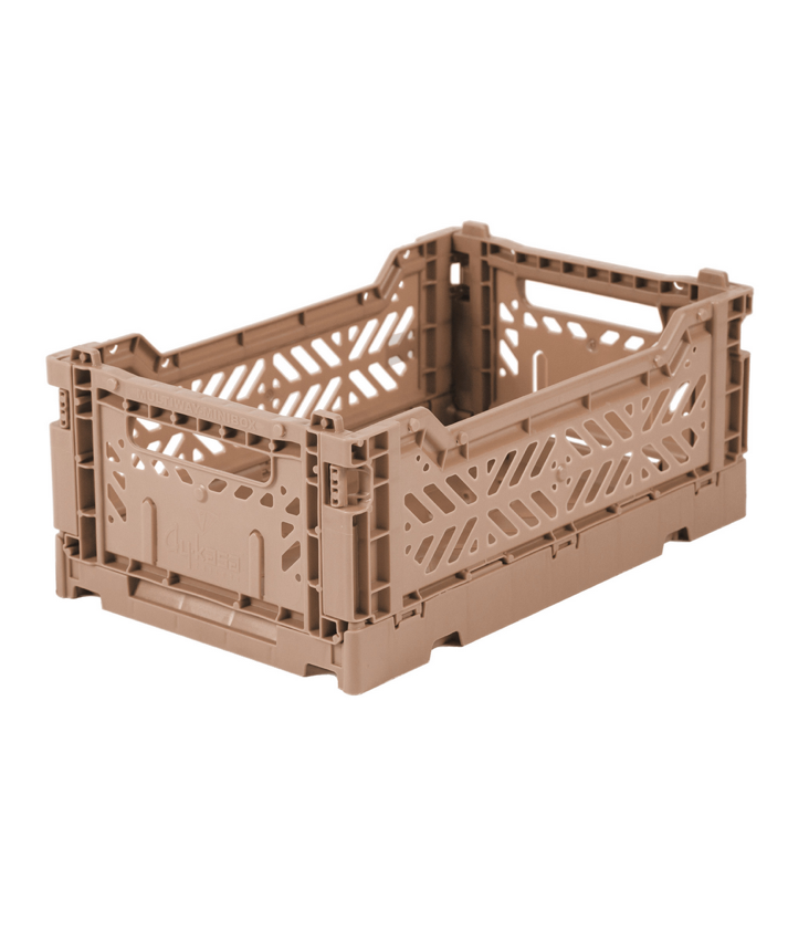 Folding crate small Warm Taupe
