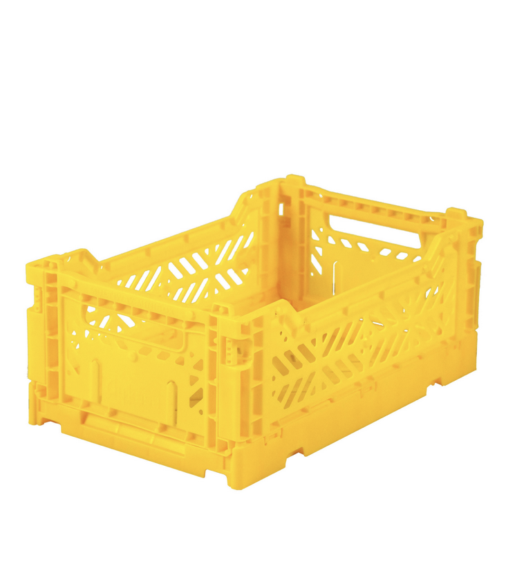 Folding crate small Yellow