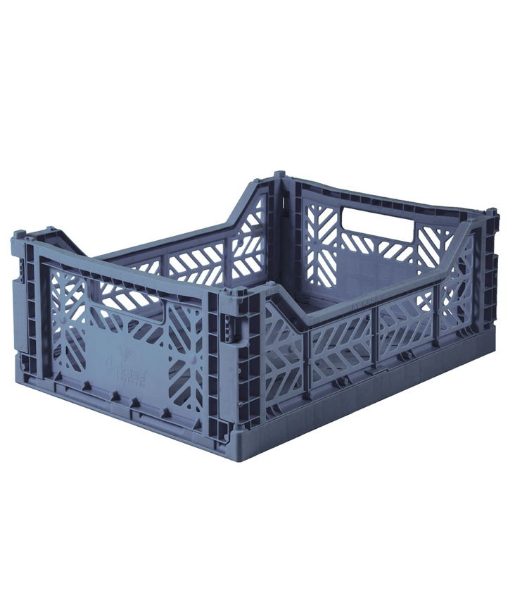Folding crate medium Cobalt Blue