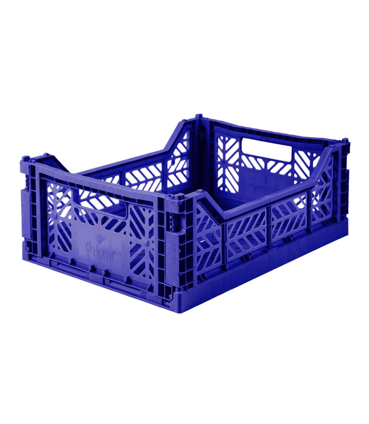 Folding crate medium Sax Blue