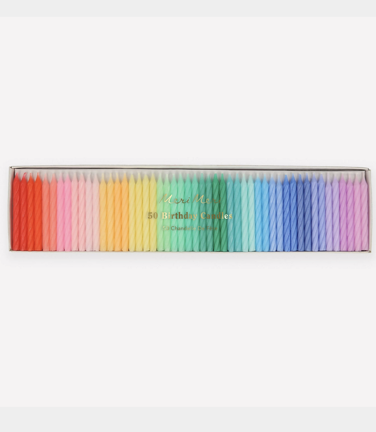 Rainbow Twisted Mini Candels