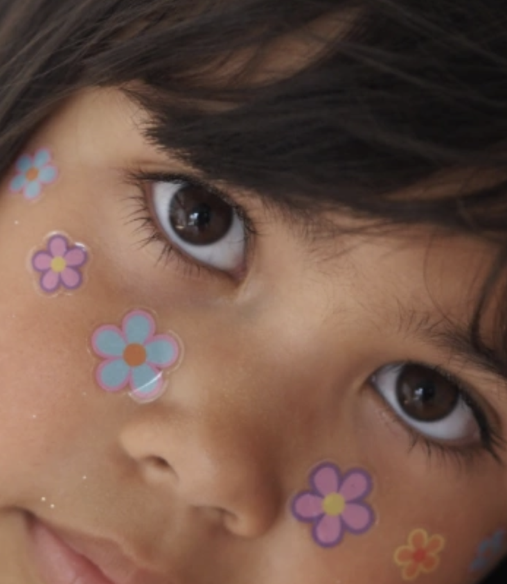 Gesichtssticker Blumen - 0