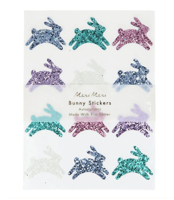 Glitter Bunny Stickers
