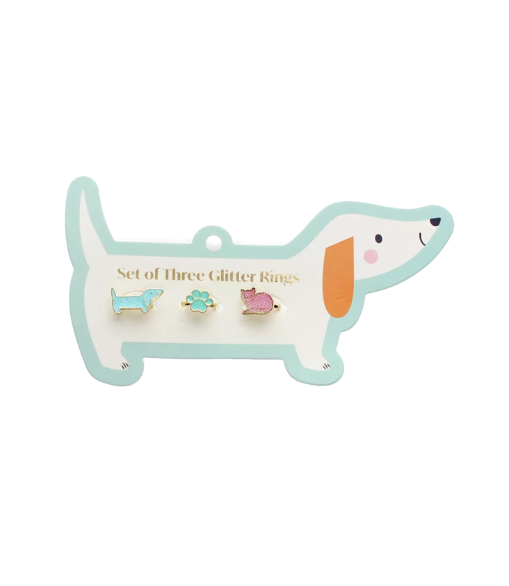 Glitter rings Set - Dog & Cat