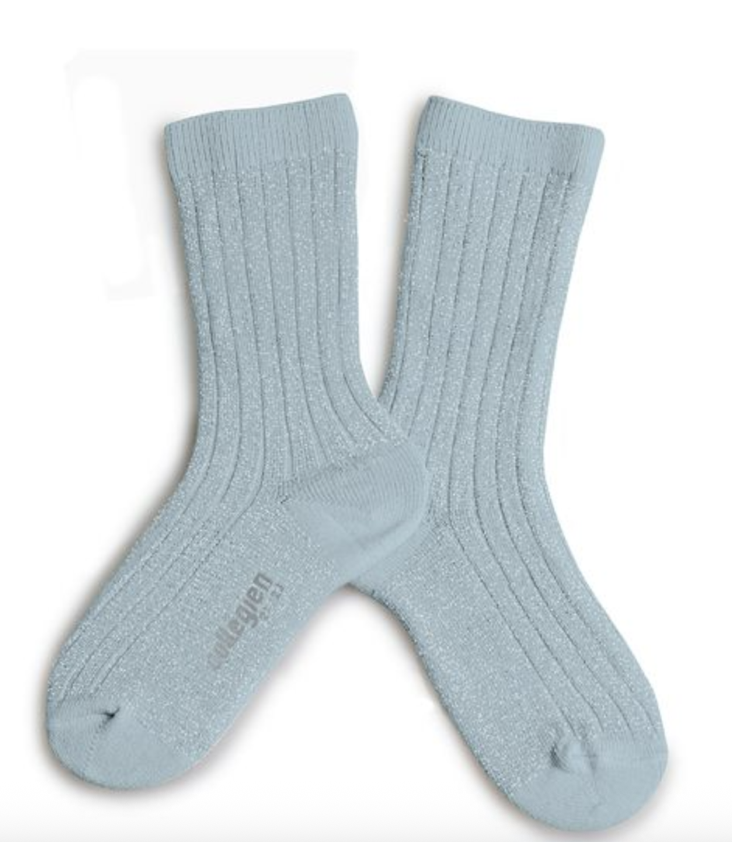 Lurex Socks Bleu de Pastel