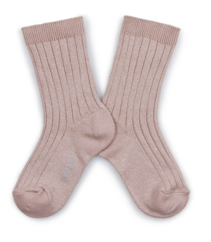 Lurex Socks Vieux Rose