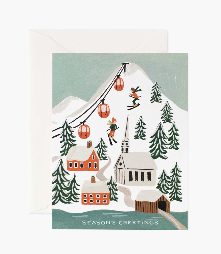 Card Holiday Snow Scene