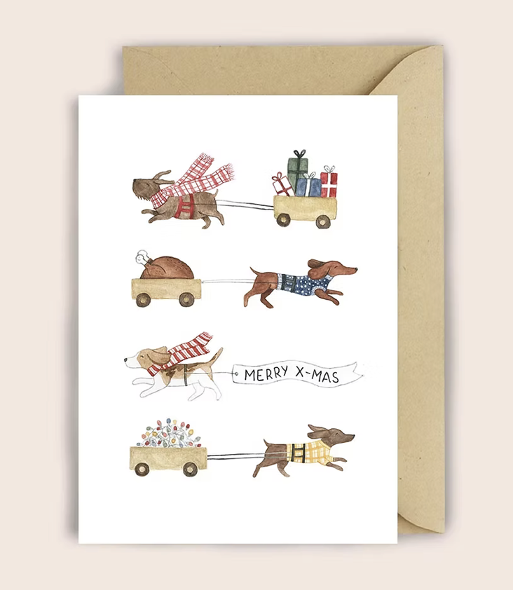 Card X-Mas Dogs