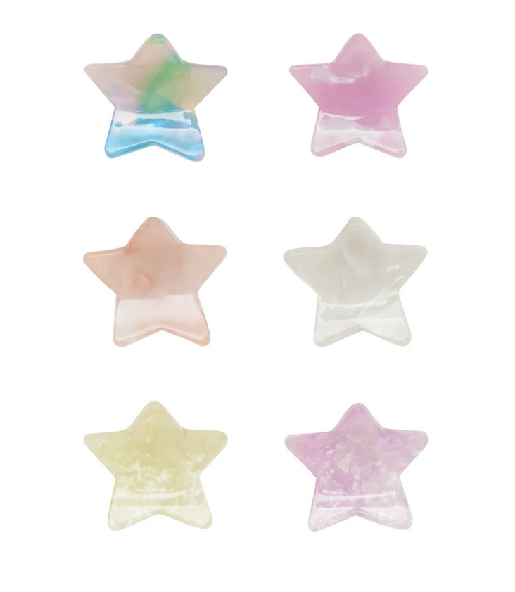 Hair Clips Star Set of 6