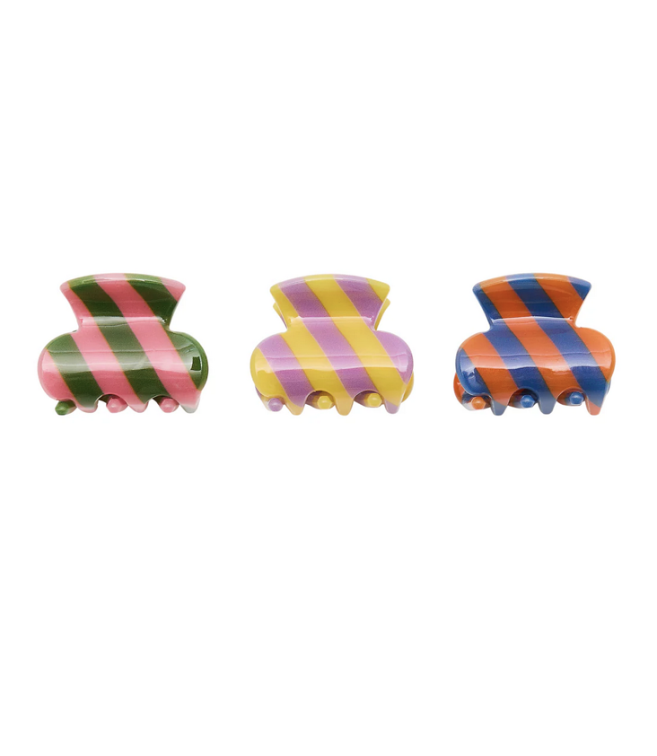 Hair Clips Stripes Set of 3