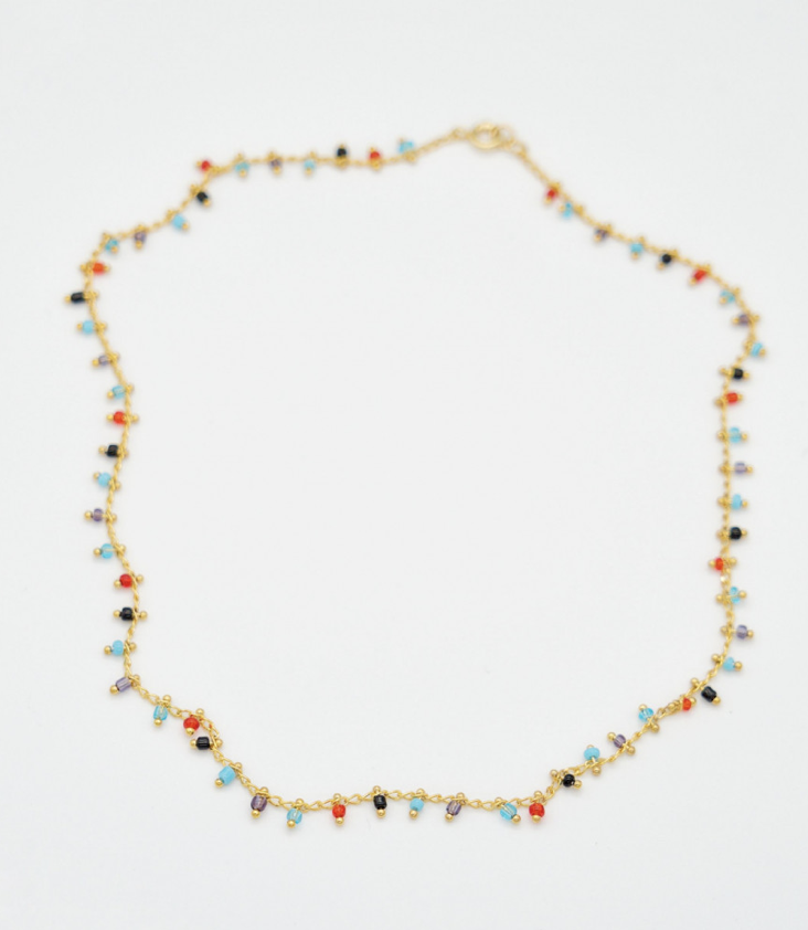 Necklace coloured glass beads Kids