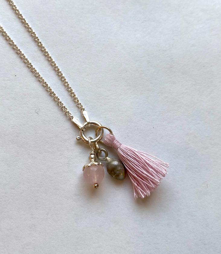 Childern Necklace Rose quartz - 0