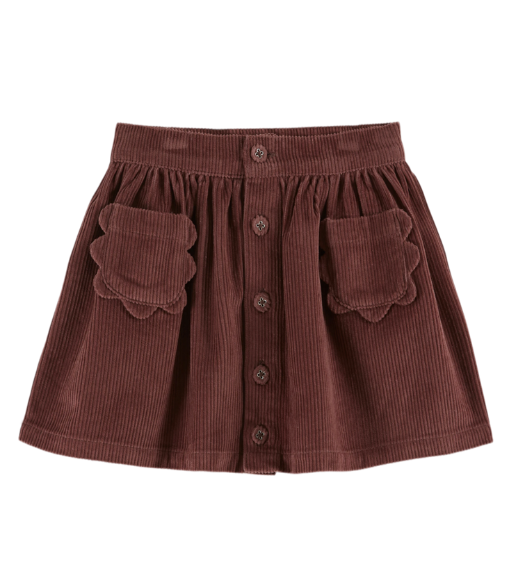 Corduroy Skirt Flowers