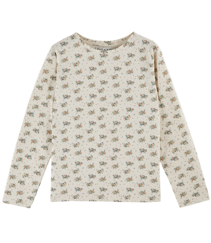 Langarm T-Shirt Blumen