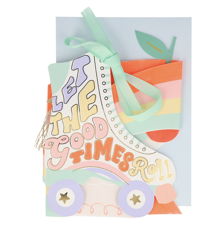 Rollerskate Concertina Card