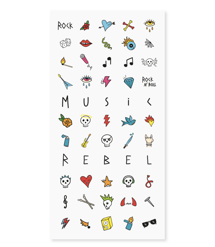 Nail Stickers Rock - 0