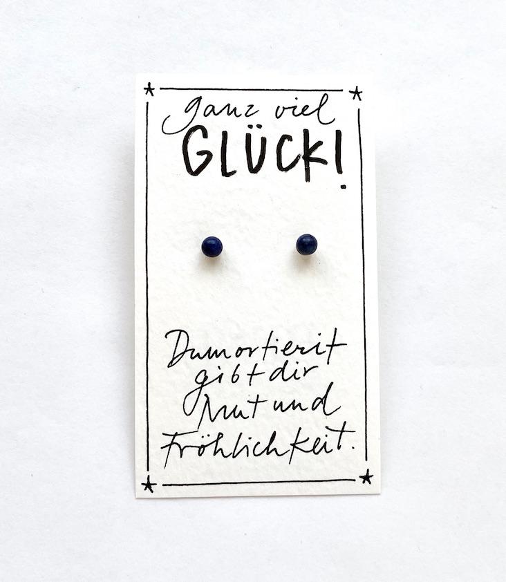 Earring Dumortierit