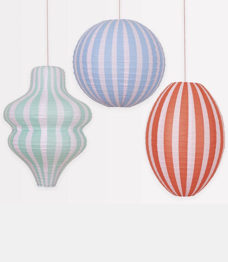 Stripy Paper Lanterns
