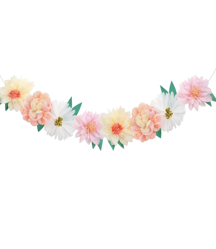 Papierblumen Girlande Gross - 1