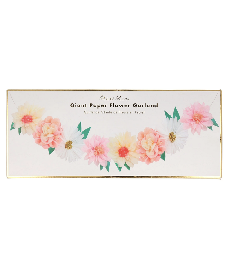 Papierblumen Girlande Gross