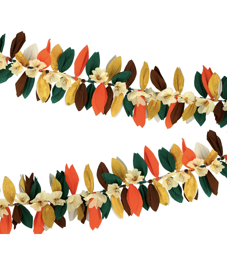 Papierblumen Girlande
