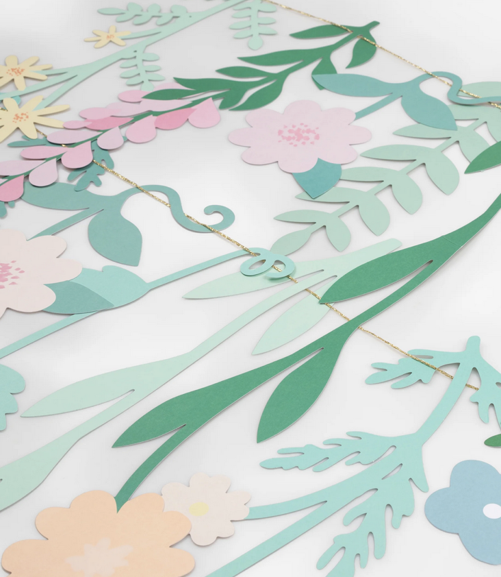 Papierblumen Hintergrundgirlande - 3