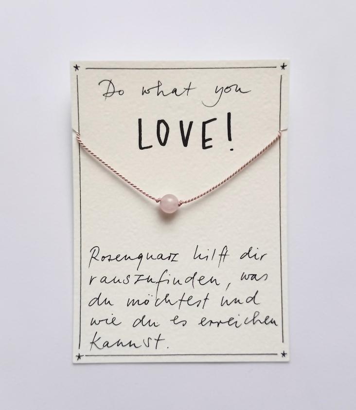 Planet Necklace Rose Quarz