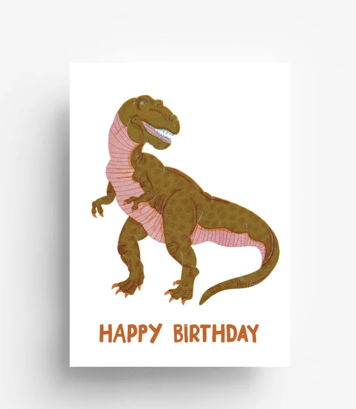 Postkarte Birthday Dino