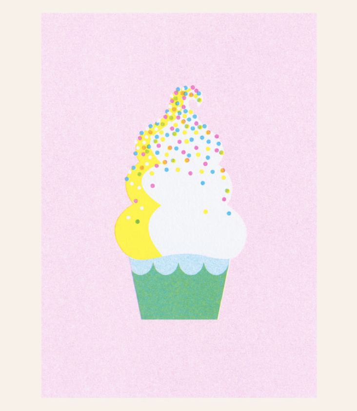 Postkarte Cupcake